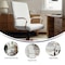 Flash Furniture White Leather Rose Gold Frame Mid-Back Chair GO-2286M-WH-RSGLD-GG - alternate 5
